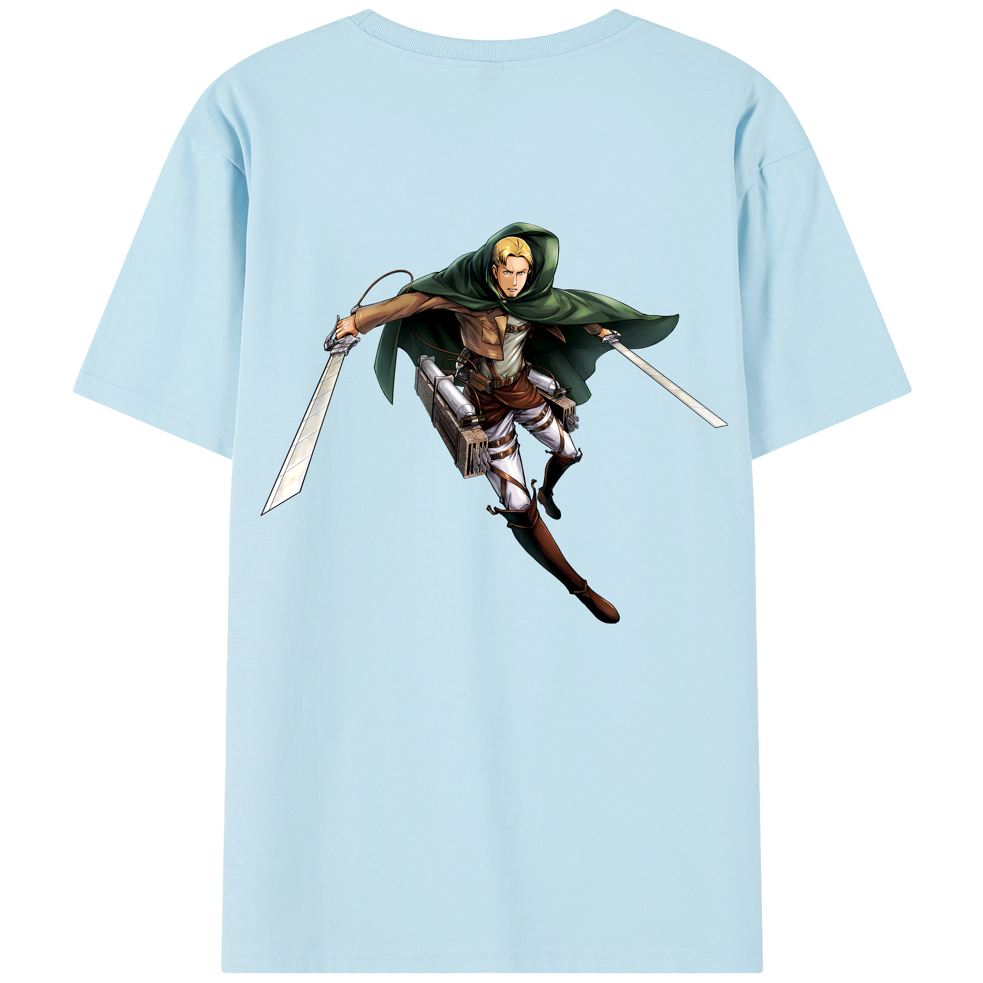 （画像用） 進撃の巨人 Attack on Titan 綿100％半袖Tシャツ（背面プリント）